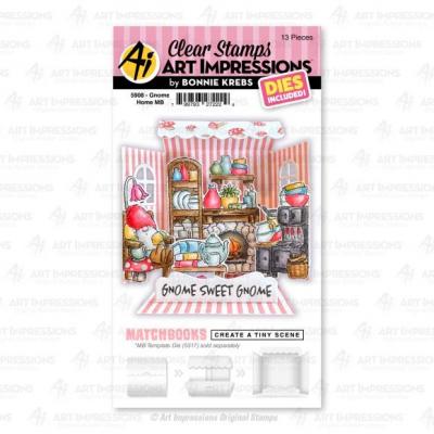 Art Impressions Matchbooks Stamp & Die Set - Gnome Home